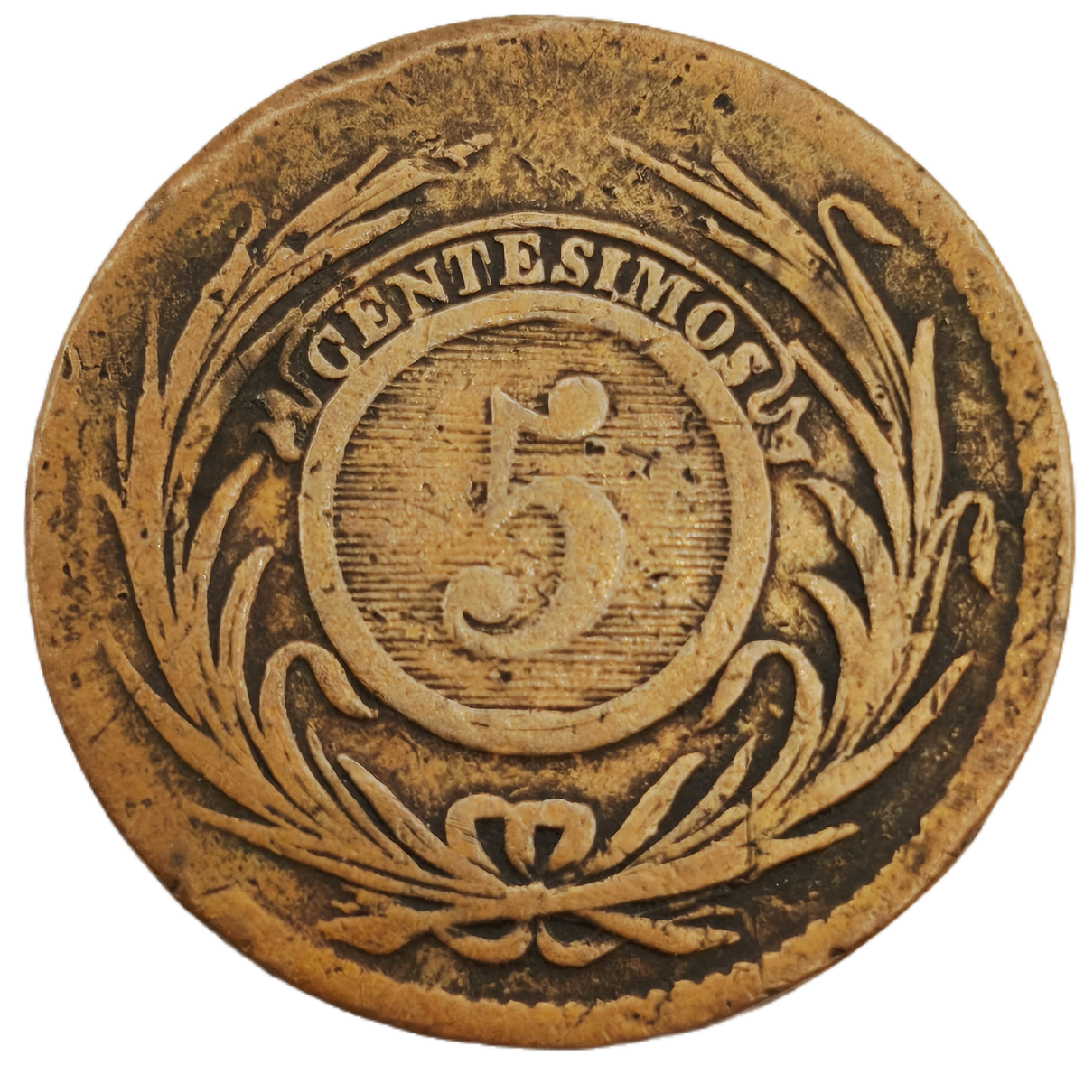 Uruguay - 1854 - 5 Centésimos - 8.1.1