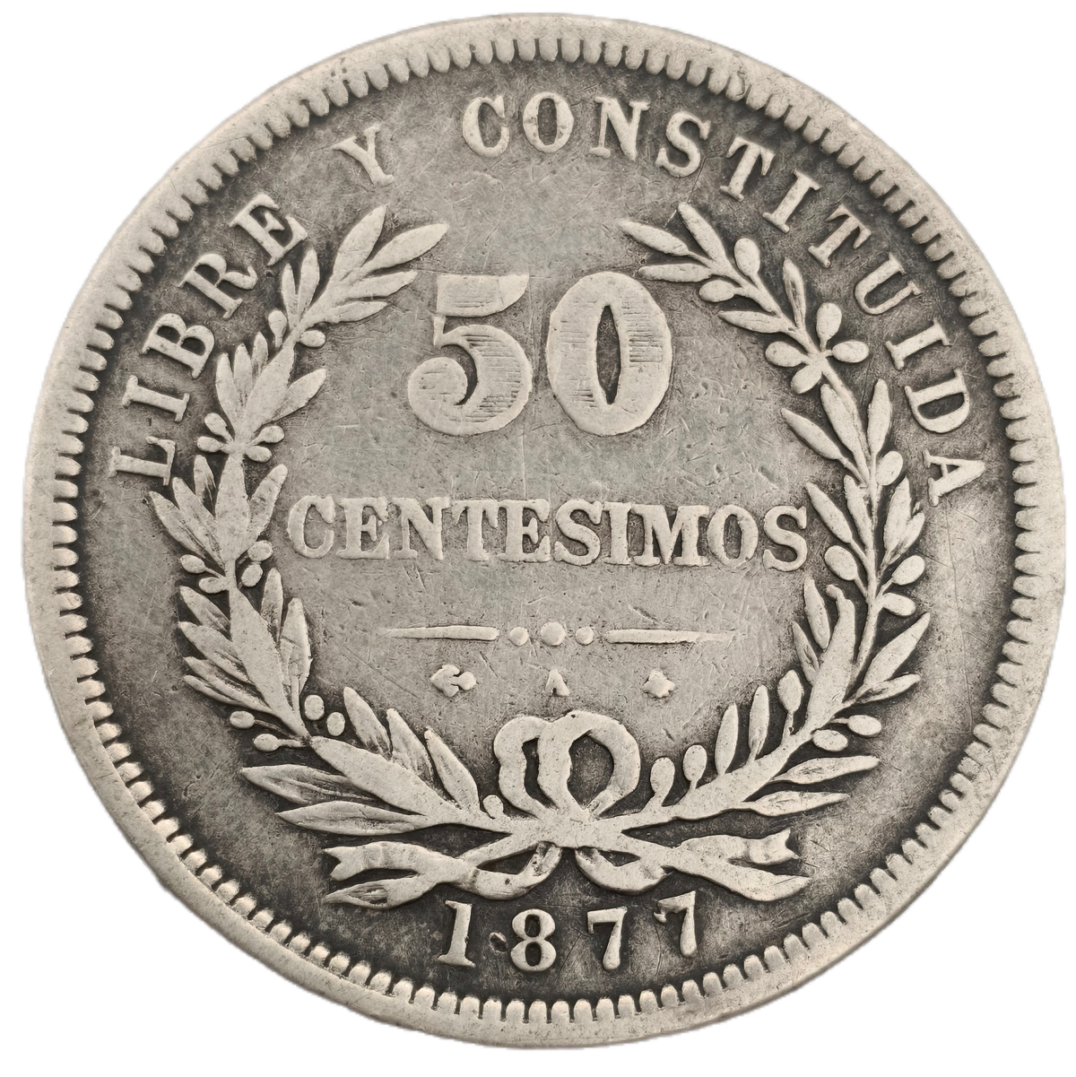 Uruguay - 1877 - 50 Centésimos