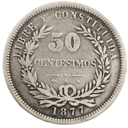 Uruguay - 1877 - 50 Centésimos
