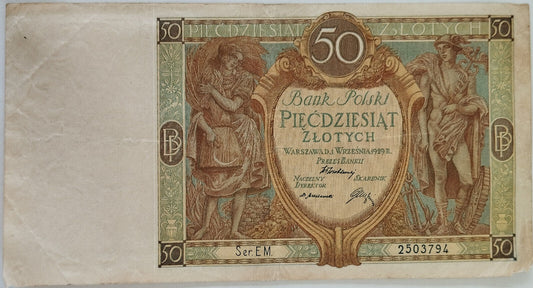 Polonia - 1929 - 50 Zlotych