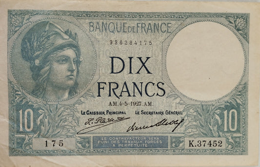 Francia - 1927 - 10 Francos